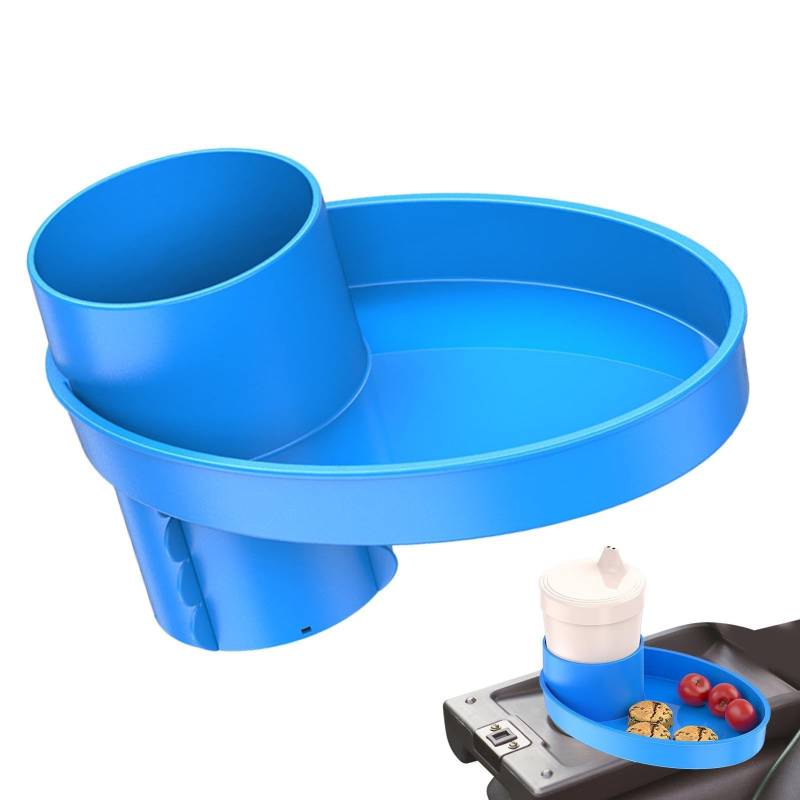 Getränkehalter Auto Mit Snacktablett Drehbar Autositz Snacktablett Für Kinder Car Seat Cup Holder Snack Tray Kinder Reisetablett Tragbar Becherhalter mit Essenstablett für Roadtrip (C) von EHOTER