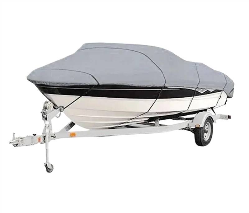 Abdeckplanen für Boote Bootsabdeckung Yacht Außenschutz Wasserdichter Bootsabdeckungsstoff Anti-Smashing Reißfest Silber Reflektierend 11-22FT Boot abdeckplane(17-19Ft (600x 300cm)) von EHYSYN