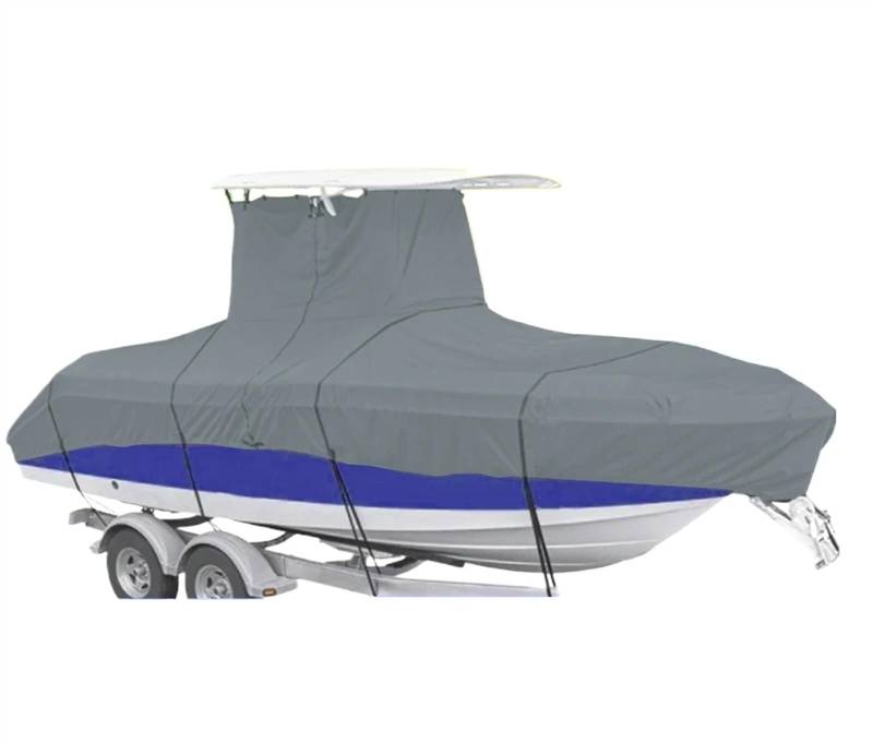 Abdeckplanen für Boote Strapazierfähige Bootsplane, 210D Yacht-Oxford-Gewebe, bruchfest, langlebig, reißfest, Outdoor-Schutz, schönes Aussehen Boot abdeckplane(Grey 16-18ft) von EHYSYN