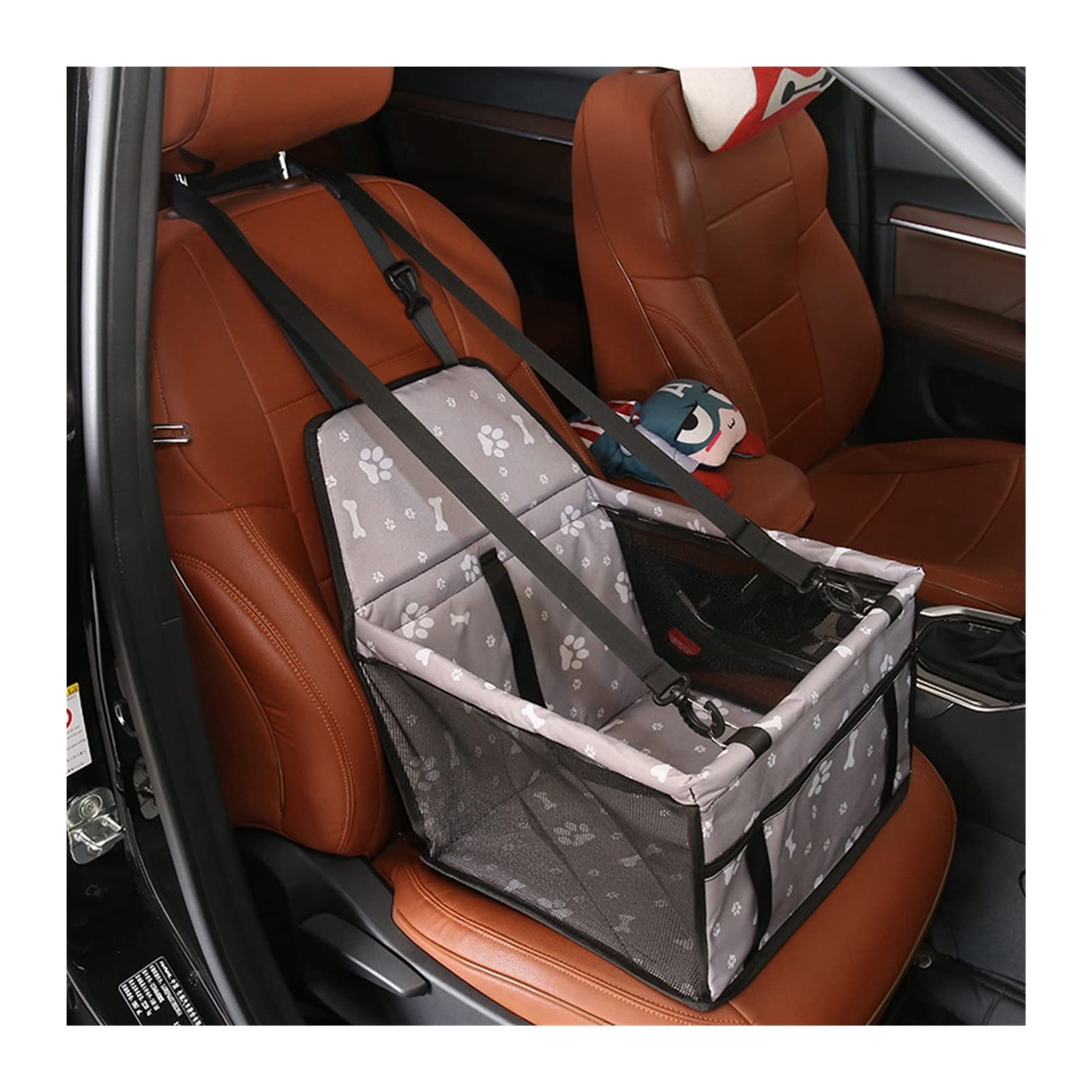 EHYSYN Autositzbezüge Autositzbezug für Hunde, Faltbare Hängematte, Haustier-Reisetasche, Transport von Katzen und Hunden Hundedecke(Style1 Gray) von EHYSYN