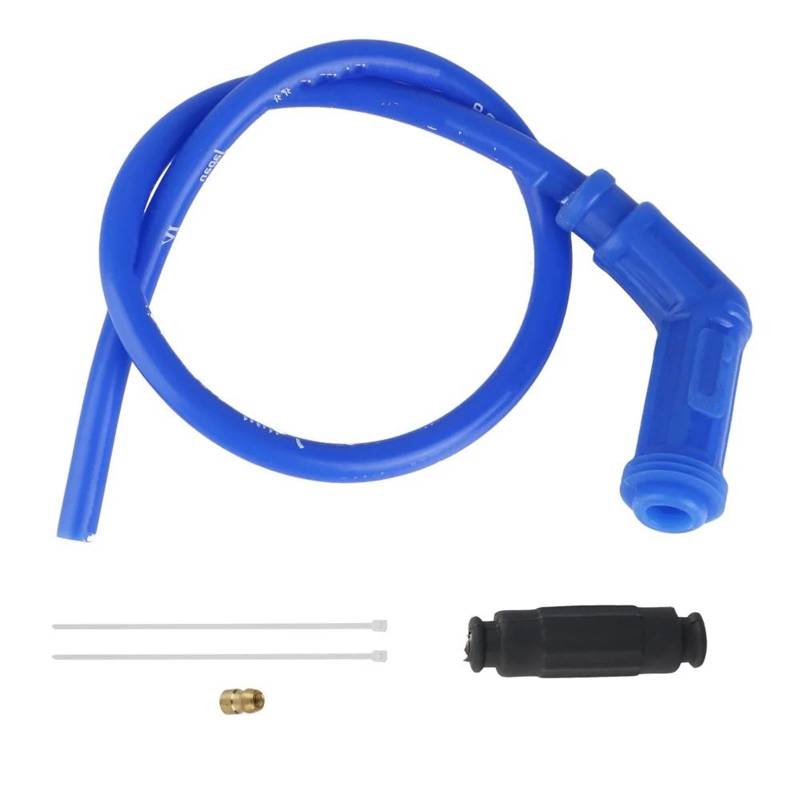 EHYSYN Ignition Coil Lridium Kabel Zündkerze Motorrad Lgnition Spule Universal Für Dirt Bike Racing Go Kart ATV Roller Moto Zündkerzen(120 Angle Blue) von EHYSYN