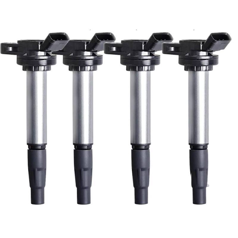 Ignition Coil 1/4PCS Zündspule UF596 Fit Für Toyota Rav4 Fit Für Corolla Verso Prius Avensis Auris ISIS Fit Für Lexus CT200h Zündkerzen(4pcs) von EHYSYN