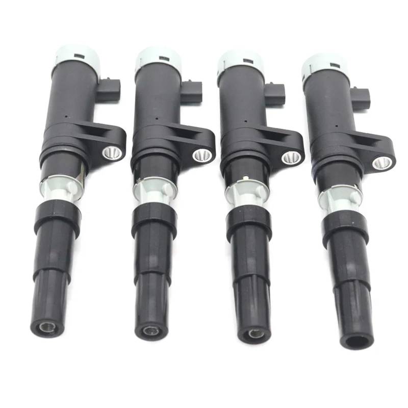 Ignition Coil 8200405098 Zündspule Kit 243CSD16697 Für Renault Clio Laguna Megane Scenic Auto Zubehör Zündkerzen(4pcs) von EHYSYN