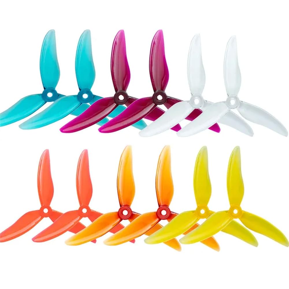 24 Stück 12 Paar 5 Zoll 3-Propeller kompatibel mit RC-Drohnen FPV Racing Freestyle Kompatibel mit 2207 2306 Motoren Nazgul5 LAL5(12 pair Mixed color) von EHxCUF