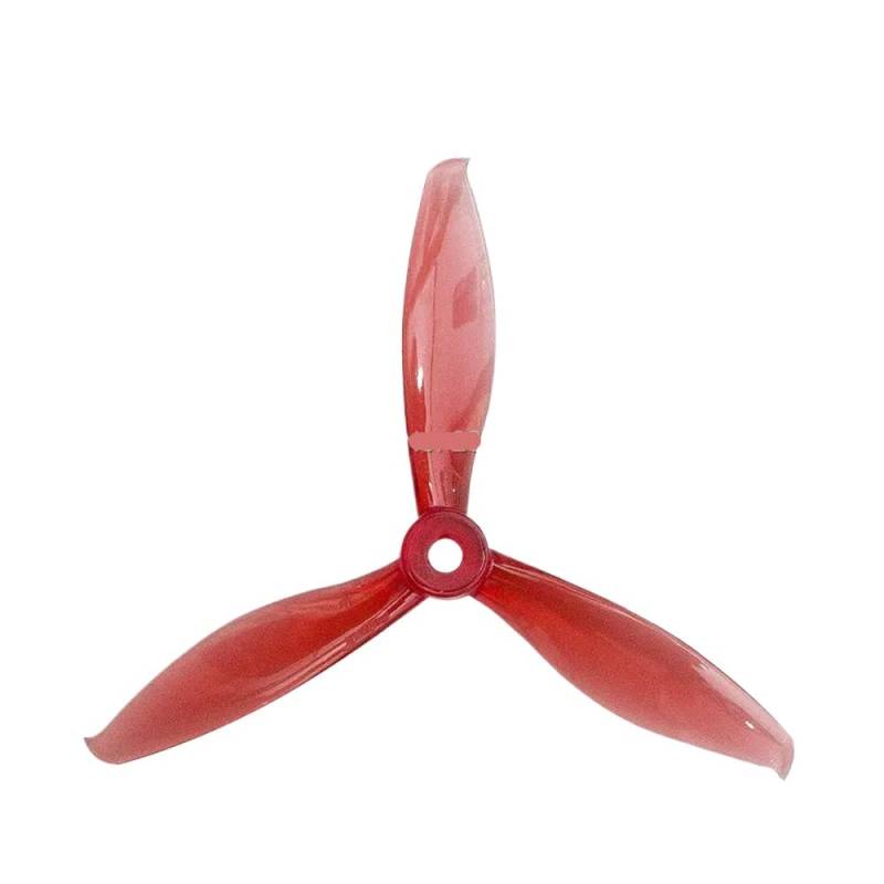 4 Paar 6-farbige 5149 5,1 x 4,9 FPV PC 3-Blatt-Propeller CW und CCW, kompatibel mit Speed-Racing-Drohnen(Red 4pair) von EHxCUF