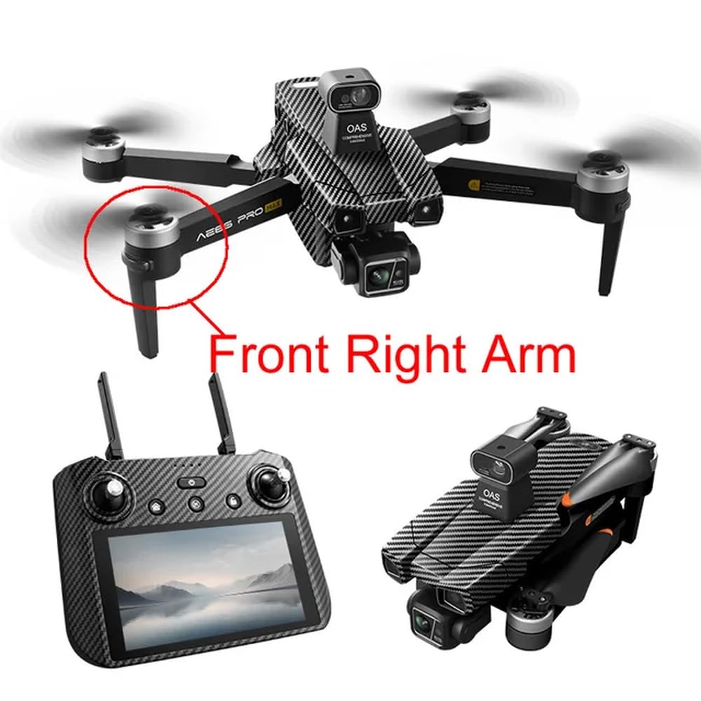 AE86 Pro Max kompatible GPS-Drohne, bürstenlos, klappbar, RC-Quadcopter, Ersatzteile, bürstenlose Motorarme vorne hinten links rechts(Front Right Arm) von EHxCUF