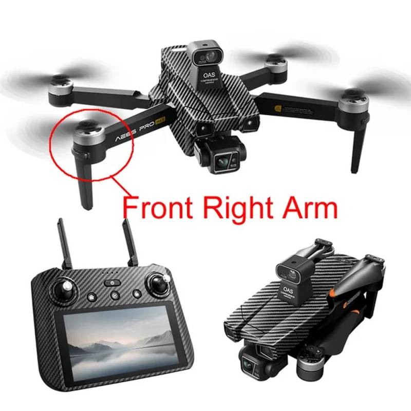 AE86 Pro Max kompatible GPS-Drohne, bürstenlos, klappbar, RC-Quadcopter, Ersatzteile, bürstenlose Motorarme vorne hinten links rechts(Front Right Arm) von EHxCUF