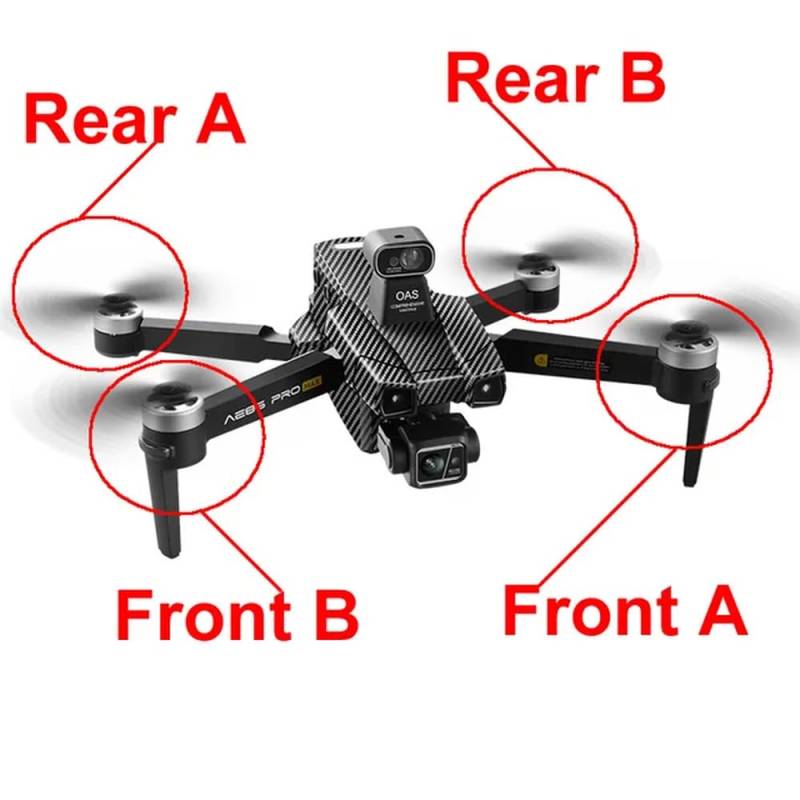 AE86 Pro Max kompatible GPS-Drohne, bürstenlos, klappbar, RC-Quadcopter, Ersatzteile, bürstenlose Motorarme vorne hinten links rechts(Full Set Arm) von EHxCUF