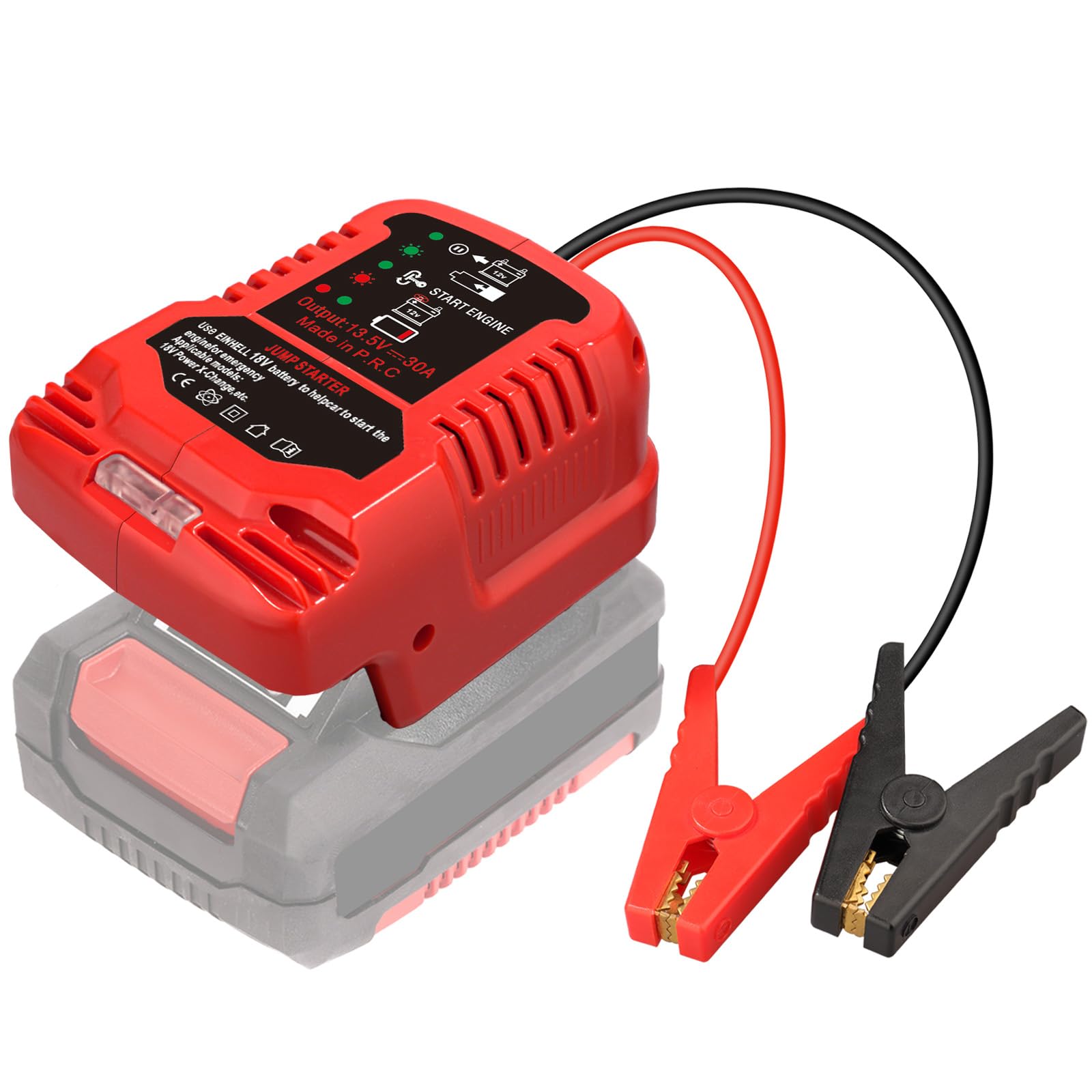 Auto Jump Starter Adapter für Einhell 18V Batterie, 11-Gauge Auto Batterie Jump Starter, Heavy Duty Automotive Booster Kabel für Jump Starting Tote oder schwache Batterien, Motor bis 3.5 Liter von EID