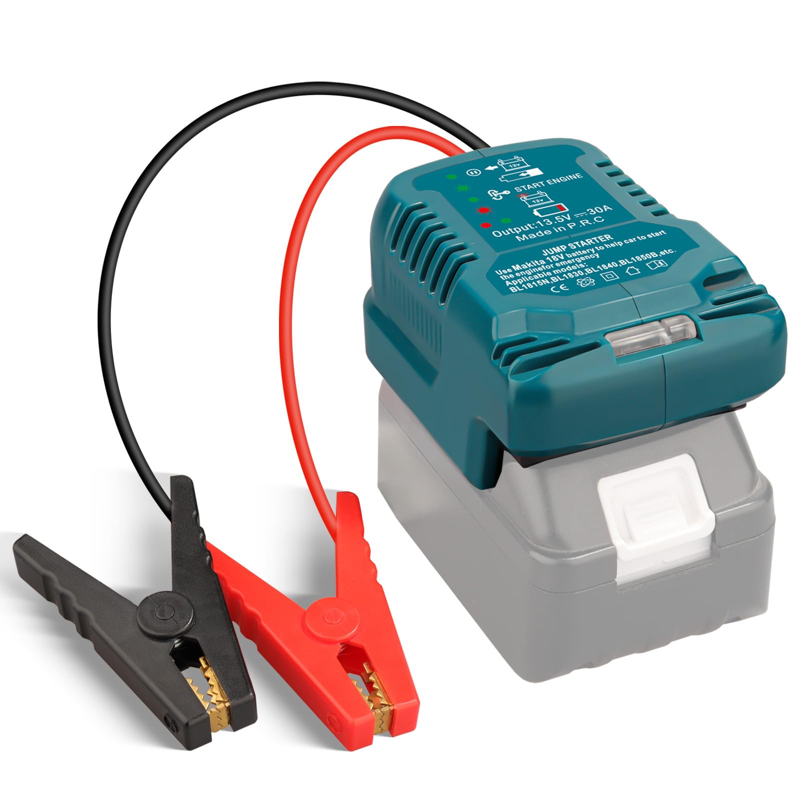 Jumper Adapter Kit für Makita 18V Batterie, 11AWG Kabel, Jump Starting Adapter Auto Booster Kabel für Jump Starting Auto mit Werkzeugbatterie (Batterie Nicht enthalten), Verwenden Sie unter 3.5 Liter von EID