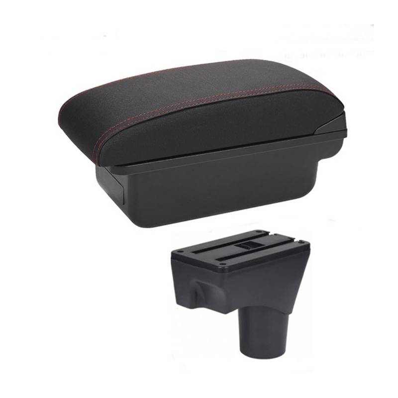 Armlehnenbox Ablagefach Armrest Box Central Storage Content Storage Box Armrests With Cupboard For MARCH For Micra For K13 For MK4 IV(Black red line) von EIDASH