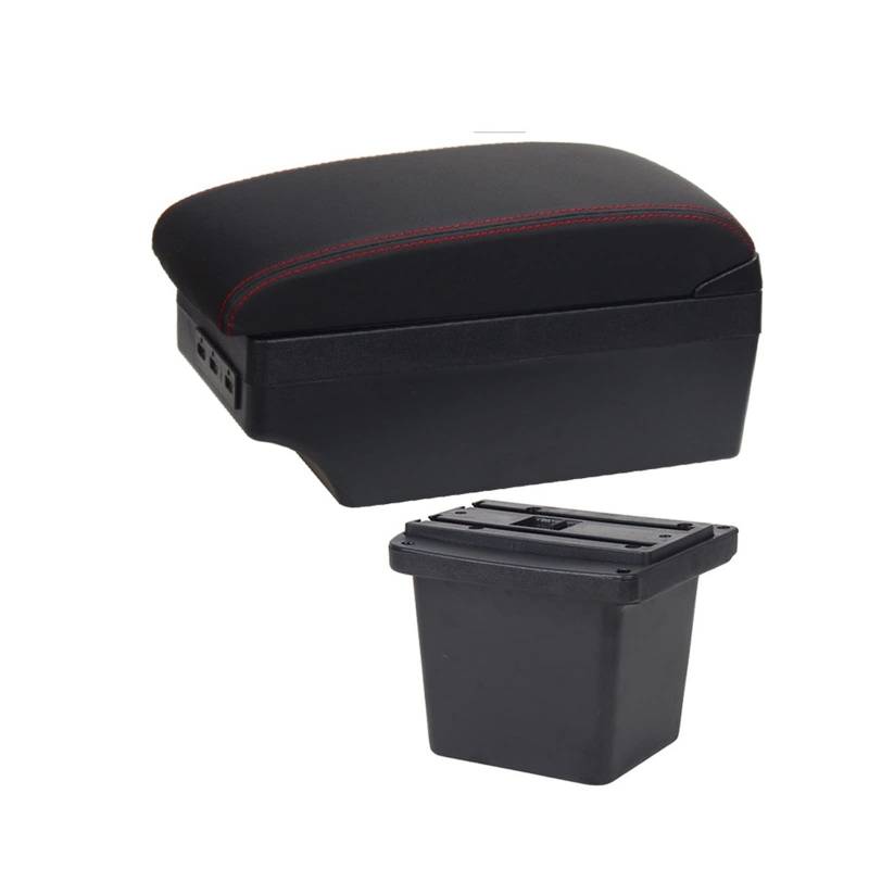 Armlehnenbox Ablagefach Auto Lagerung Armlehne Box Armlehne Aufbewahrungsbox Für Hyundai Für ELANTRA Für Touring Für I30 2007 2009 2009 2010 2011(Black red 7USB) von EIDASH