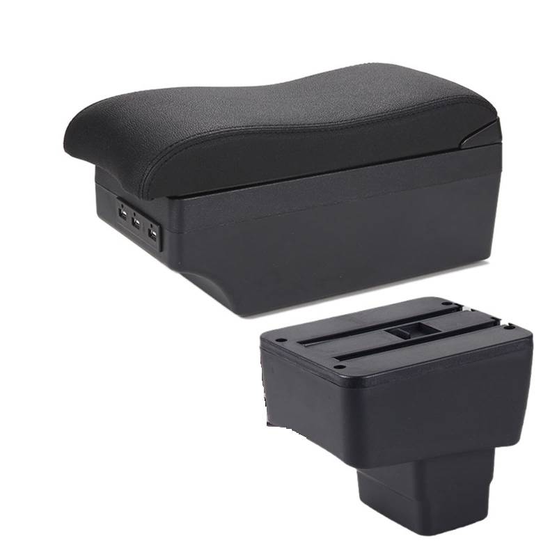 Armlehnenbox Ablagefach Auto Reservoir Modification Access Zubehör Für Mazda Für CX-3 2014 2015 2016 2017 2018 2019(A2 Black line 7USB) von EIDASH