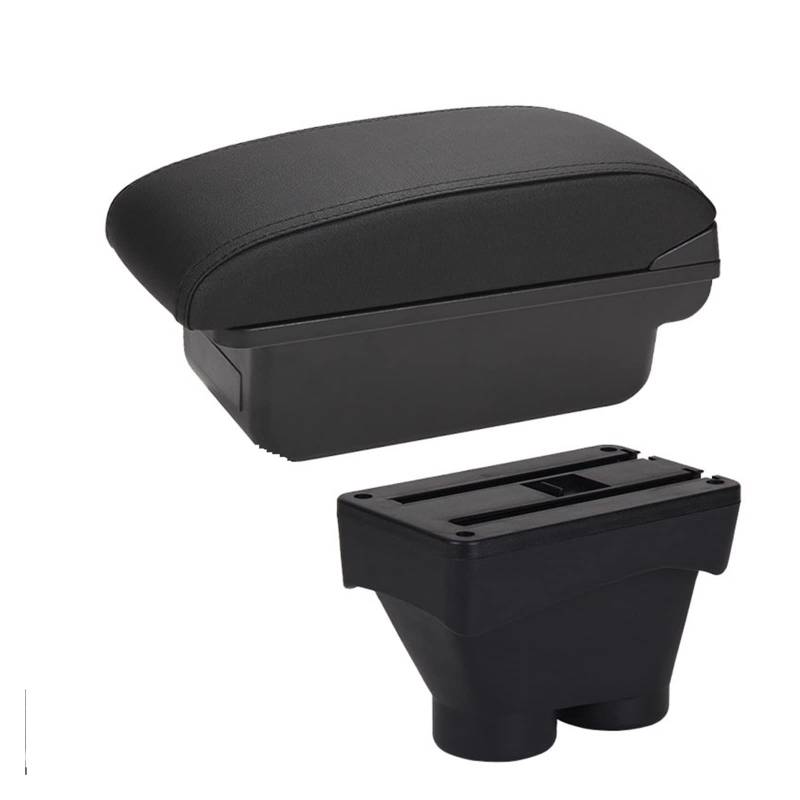 Armlehnenbox Ablagefach Auto Storage Armrest Box Autozubehör Für Peugeot Für 208 2012 2013 2014 2015 2016 2017 2018(C2 Black line NO USB) von EIDASH