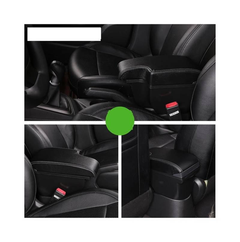 Armlehnenbox Ablagefach Autozubehör Mittelkonsole Armlehnenbox Für T&oyota Für Hilux(A2 Leather 3USB) von EIDASH