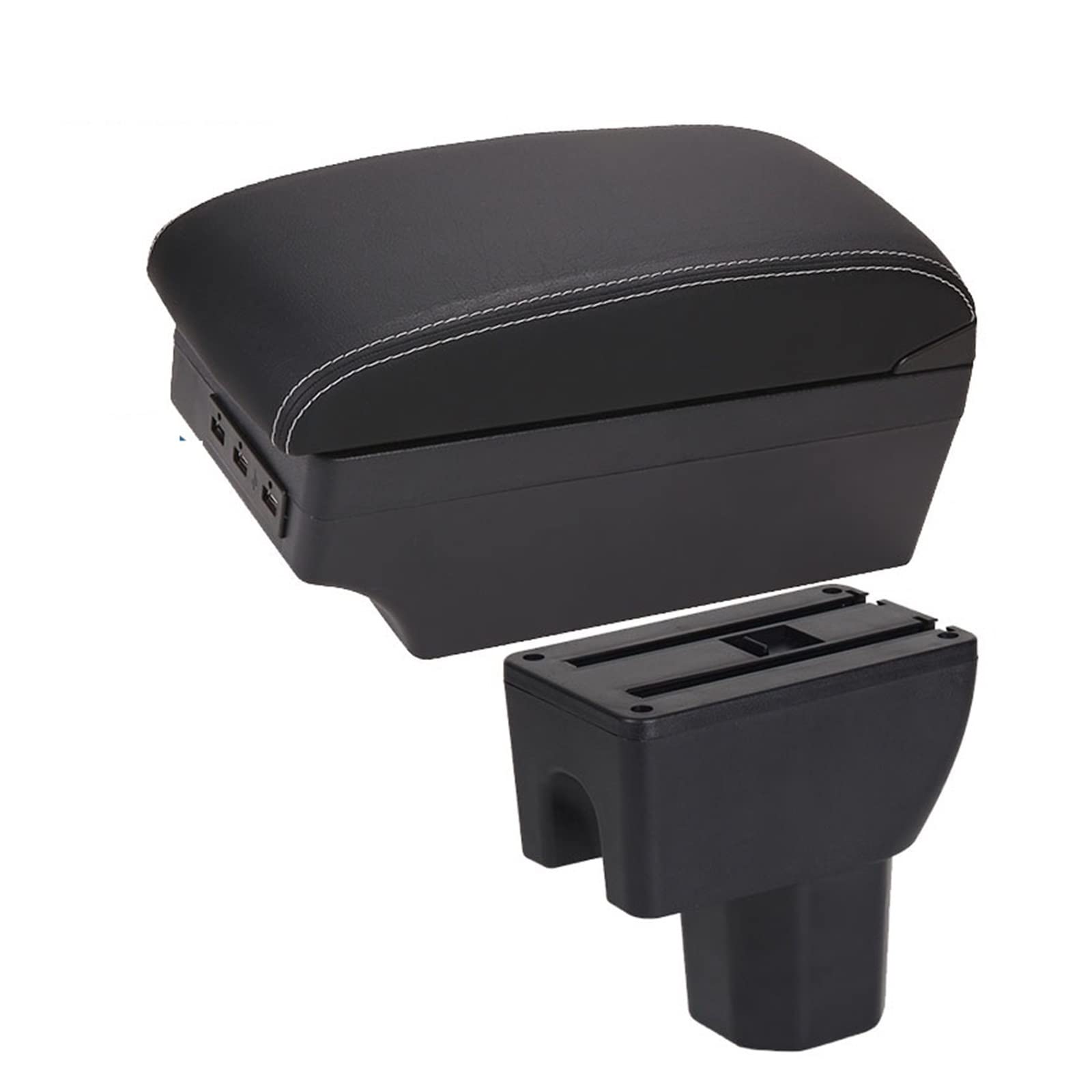 Armlehnenbox Ablagefach Für S&UZUKI Für IGNIS Car Storage Box Modification And Storage Armrest Box(A3 Black white 7USB) von EIDASH