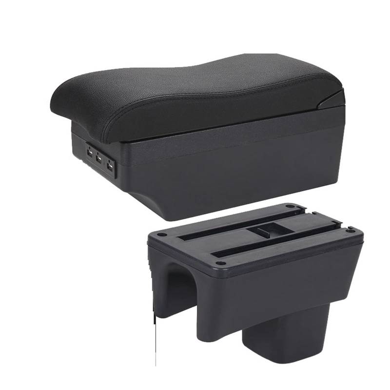 Armlehnenbox Ablagefach Für S&UZUKI Für Swift 2012 2013 2014 2015 2016 2018 2019 2020 2021 Auto Storage Armrest Box(Black line 7USB) von EIDASH