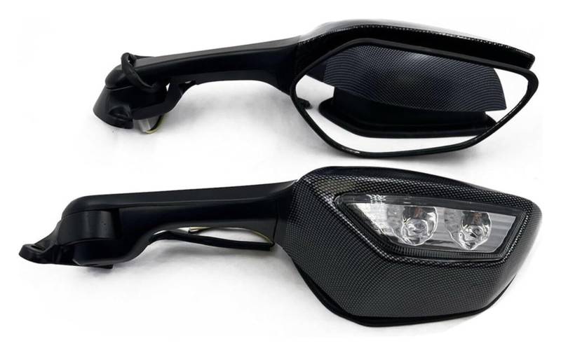 Für Kawa&saki Für Ninja ZX10R ZX-10R 2011-2015 Motorrad Faltbare Spiegel Blinker Rückansicht Rückspiegel Motorrad Rückspiegel Set(MT252-036-CN) von EIDASH