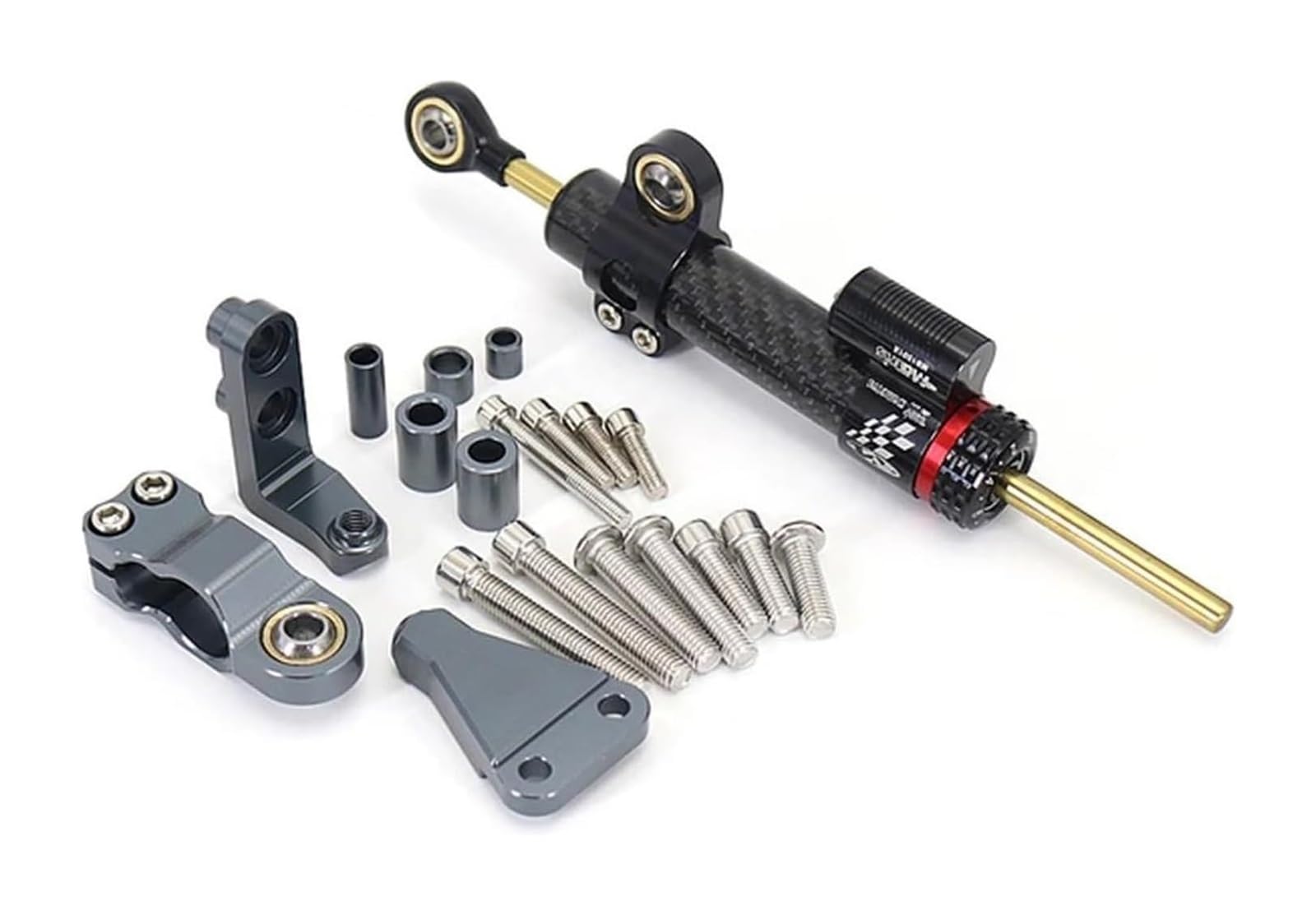 Lenkungsdämpfer Motorrad Für A&prilia RS660 RS 600 2021-2023 Lenkung Stabilisieren Montage Halterung Kit Motorrad Lenkung Dämpfer Stabilisator(X-22) von EIDASH