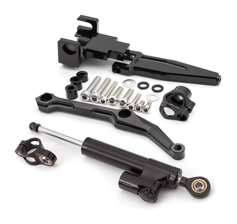 Lenkungsdämpfer Motorrad Für FJ-09 MT-09 FJ09 MT09 2016-2020 Aluminium Motorrad Dämpfer Lenkung Stabilisieren Halterung Montage Kit(Set7) von EIDASH