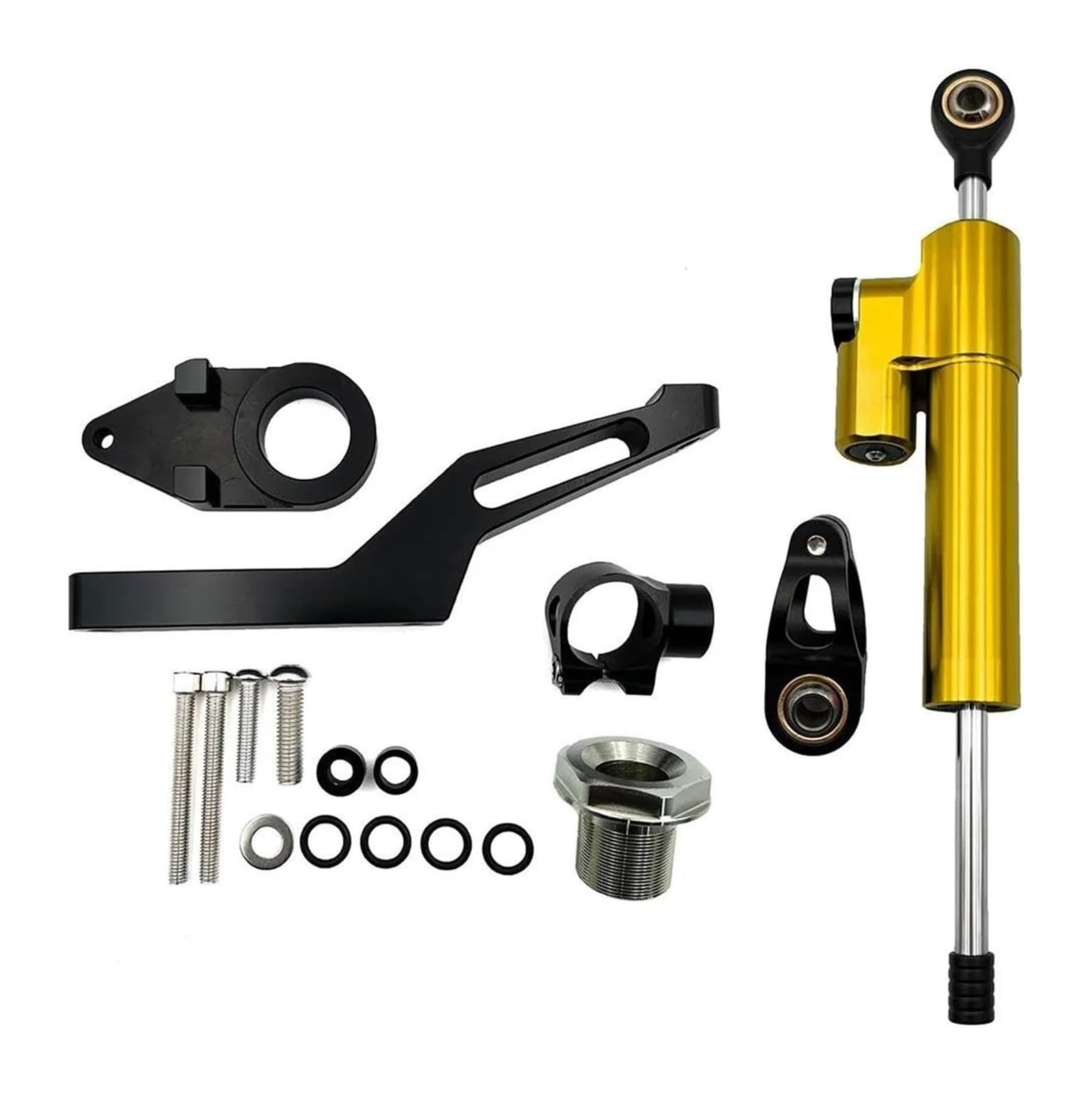 Lenkungsdämpfer Motorrad Für Kawa&saki Für Ninja ZX-6R ZX6R 2009-2022 ZX 6R 636 Control Montage Halterung Kit Motorrad Lenkung Dämpfer Stabilisator(X-9) von EIDASH