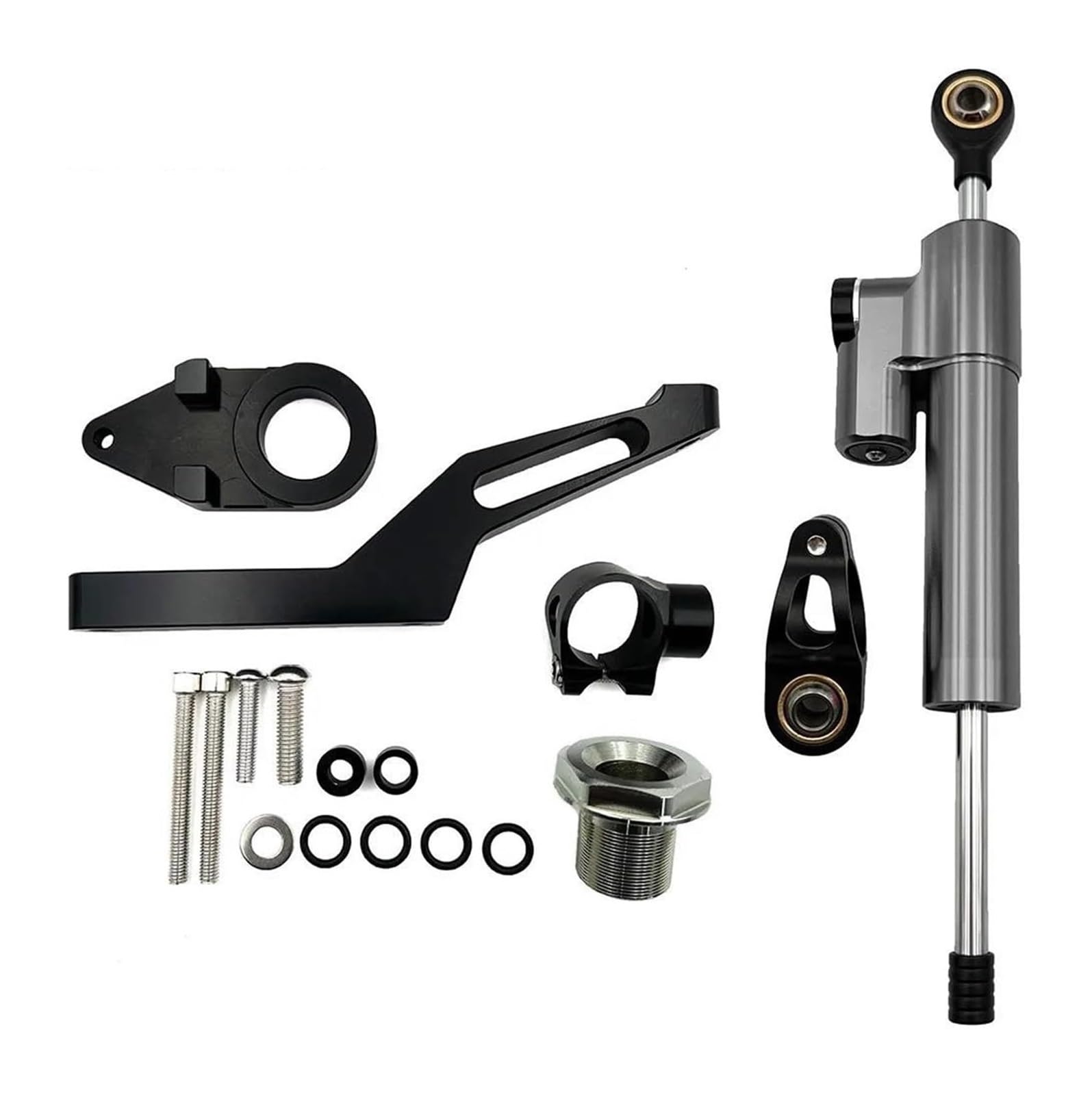 Lenkungsdämpfer Motorrad Für Kawa&saki Für Ninja ZX-6R ZX6R ZX 6R 2009-2022 Control Stabilisieren Montage Halterung Kit Motorrad Lenkung Dämpfer Stabilisator(X-7) von EIDASH