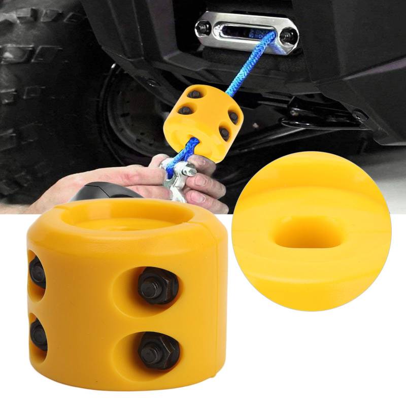 EIMSOAH Seilwinden-Hakenstopper, Gummi-Windenhaken-Stopper mit Sechskantschlüssel, Seilwinden-Stopper aus Gummi, Robuster Seilhaken für ATV, UTV, SUV, ORV, LKW (Yellow) von EIMSOAH