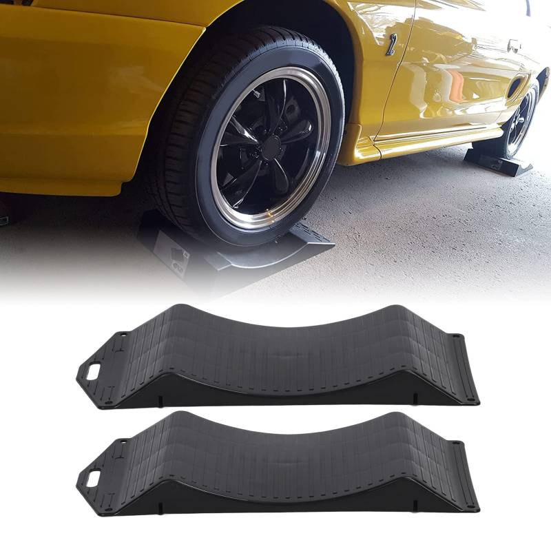 EIMSOAH Tire Saver Ramps Anti-Rutsch-Pads Design, 2er-Pack Autoreifen-Radrampen Zur Vermeidung von Plattstellen und Platten Reifen, für PKW, LKW, (18PL: 50 x 21,5 x 5,8 cm/19,68 x 8,46 x2,28 Zoll) von EIMSOAH