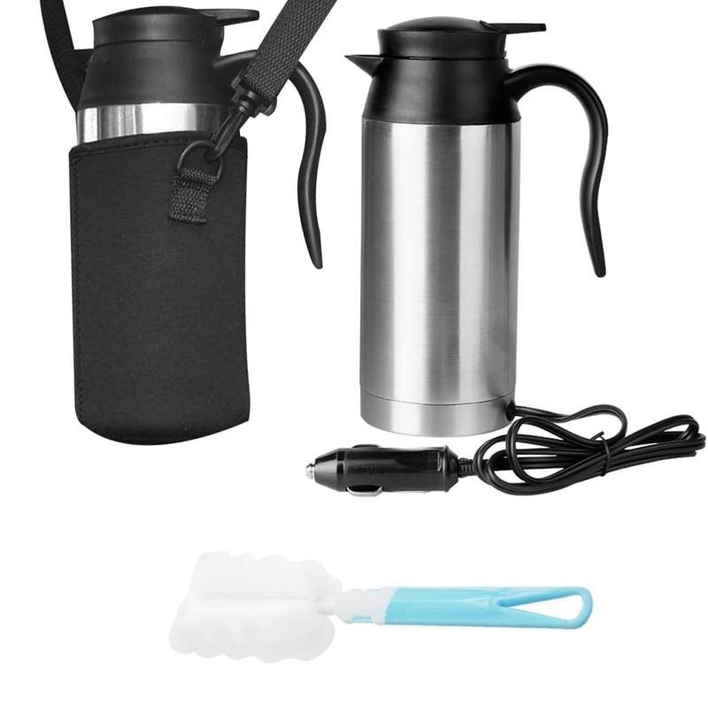 EIMZU Wasserkocher 12 Volt Auto, 12v Wasserkocher, 750ml Auto Wasserkocher, Wasserkocher Auto Zigarettenanzünder, Auto Wasserkocher 12v Schnell, Reisewasserkocher Auto, für Heißwasserkaffee von EIMZU