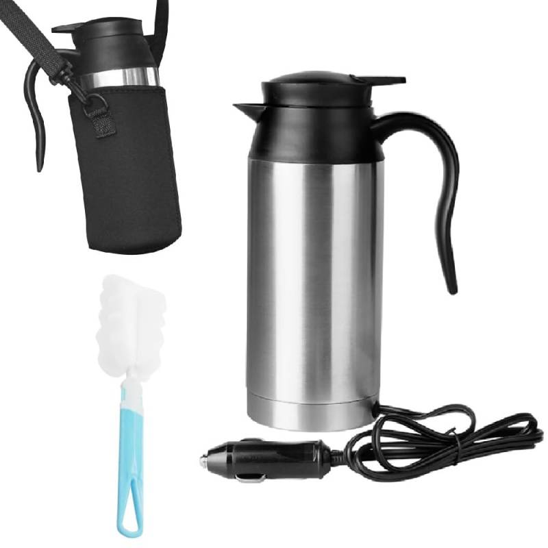 EIMZU Wasserkocher 12 Volt Auto, 750ml Auto Wasserkocher, Wasserkocher Auto Zigarettenanzünder,12v Wasserkocher, Auto Wasserkocher 12v Schnell, Reisewasserkocher Auto, für Heißwasserkaffee von EIMZU