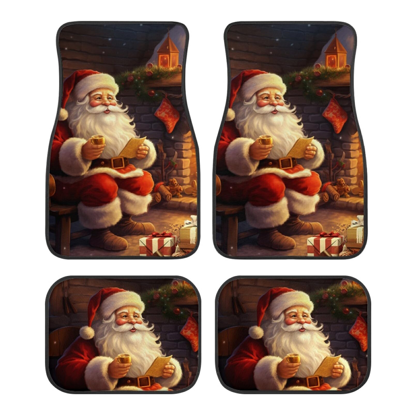 EIOLWJIEO 4x4 PCS Automatten Fußmatten Matten Halloween Weihnachten Geburtstag Geschenke für Tochter Freund Familie Süßes Autozubehör, YSFA4065BZ94 1 von EIOLWJIEO