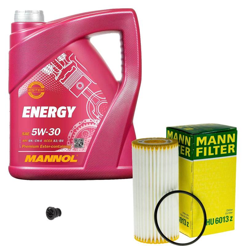 EISENFELS Filter Set Inspektionspaket erstellt mit 5 L Motoröl MANNOL Energy 5W-30, MANN-FILTER Ölfilter, Verschlussschraube von EISENFELS