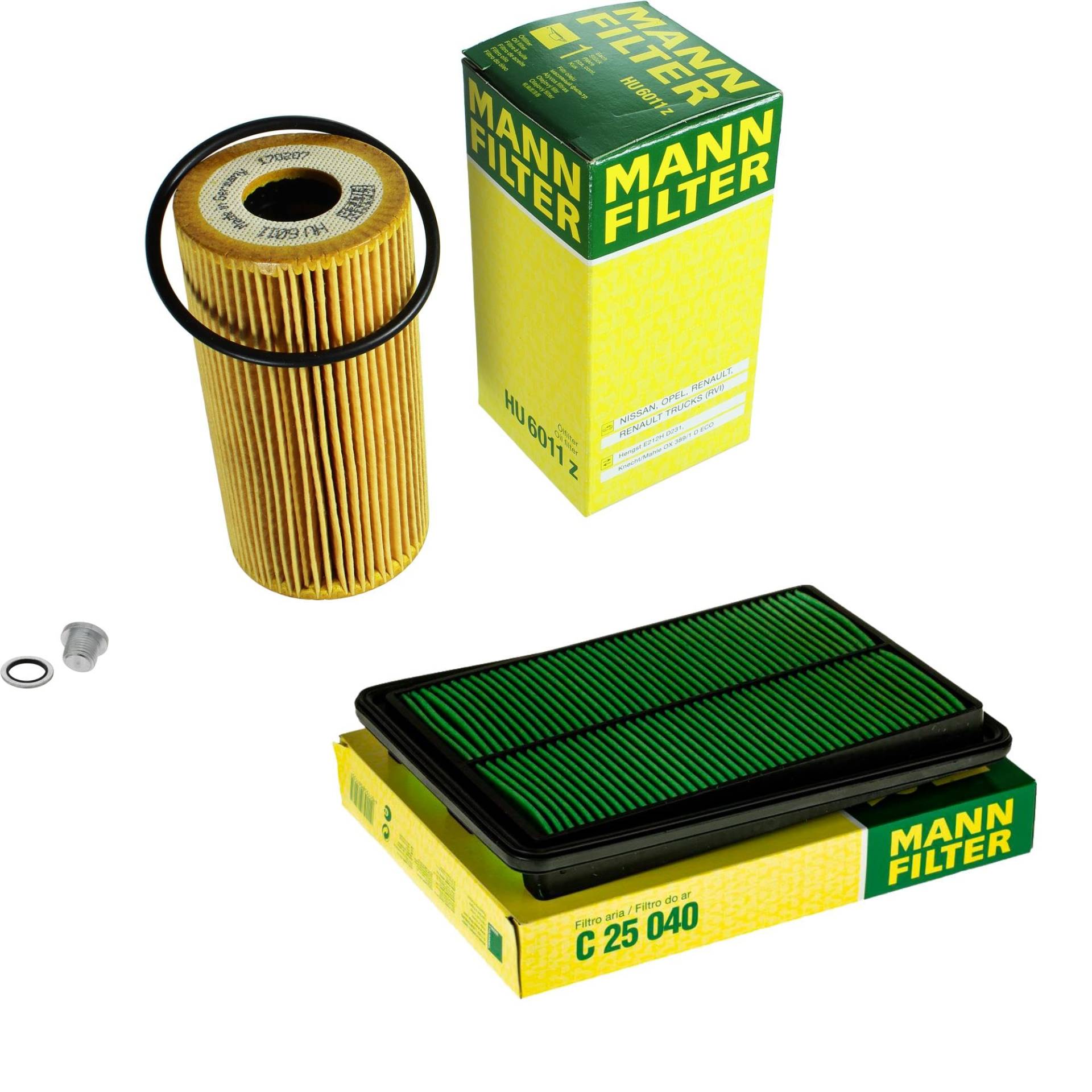 EISENFELS Filter Set Inspektionspaket erstellt mit MANN-FILTER Ölfilter HU 6011 z, Luftfilter C 25 040, Verschlussschraube von EISENFELS