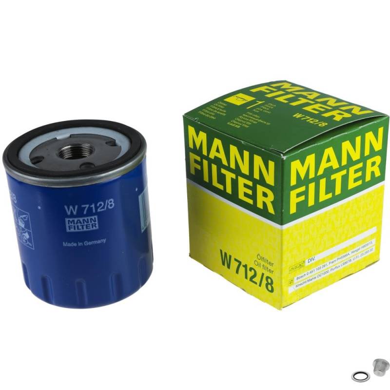 EISENFELS Filter Set erstellt mit MANN-FILTER Ölfilter W 712/8, Verschlussschraube von EISENFELS