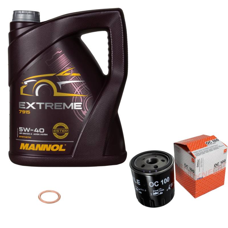 Inspektionspaket Wartungspaket Filterset mit 5 L Motoröl Extreme 5W-40, Ölfilter, Dichtring von EISENFELS