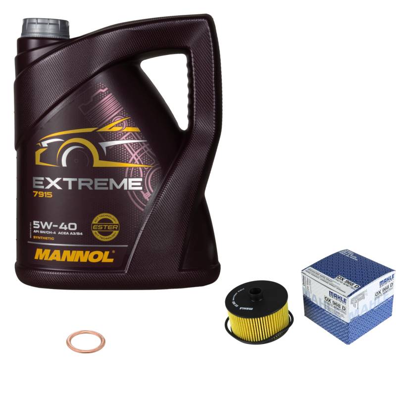 Inspektionspaket Wartungspaket Filterset mit 5 L Motoröl Extreme 5W-40, Ölfilter, Dichtring von EISENFELS