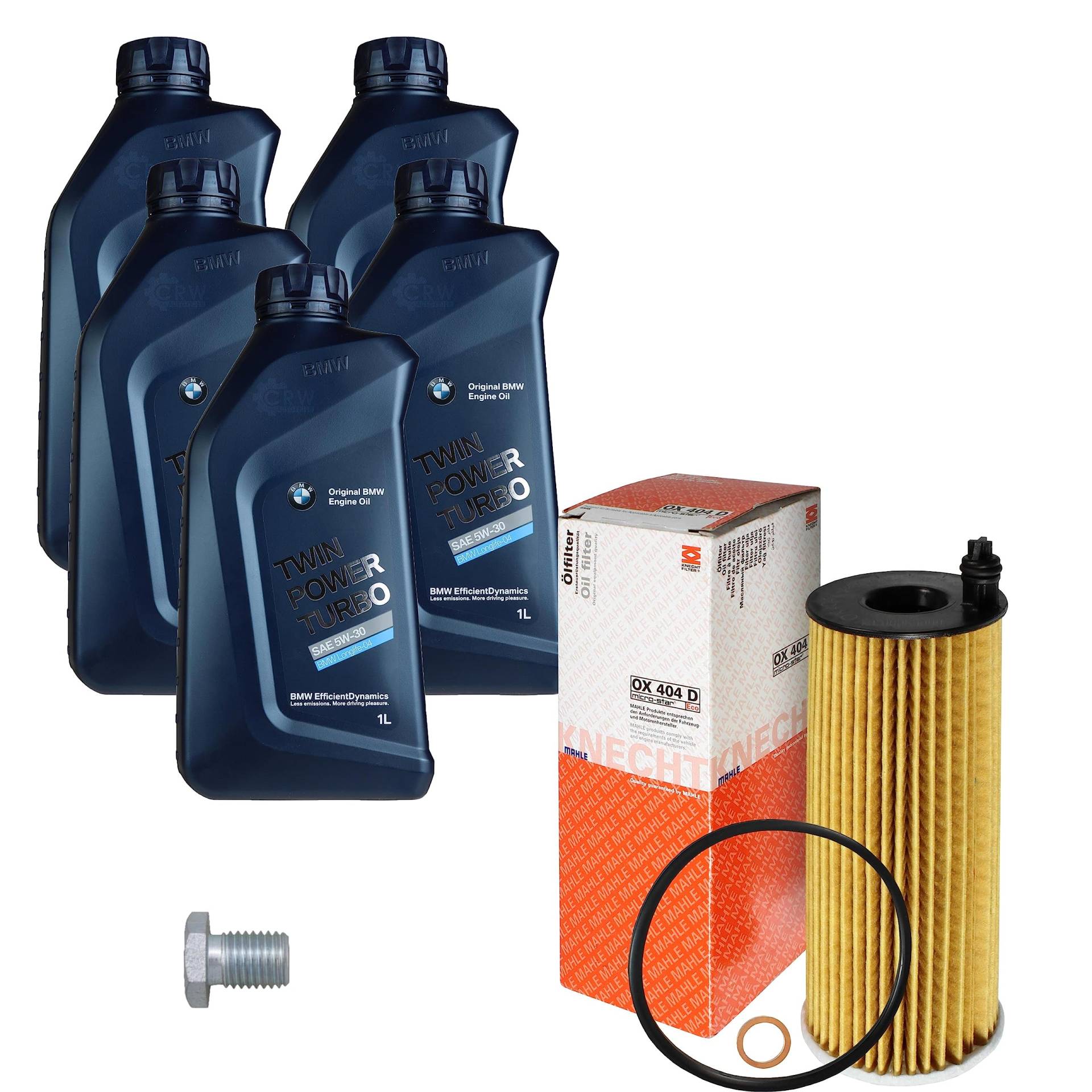 Inspektionspaket Wartungspaket Filterset mit 5 L Motoröl TWIN POWER TURBO 5W-30, Ölfilter, Verschlussschraube von EISENFELS