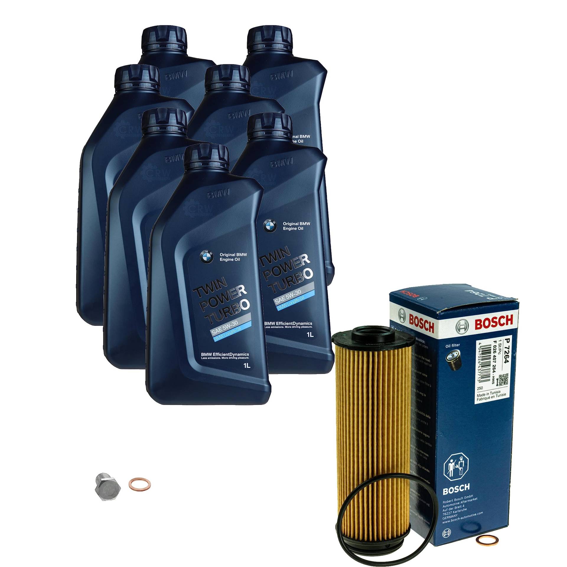 Inspektionspaket Wartungspaket Filterset mit 7 L Motoröl TWIN POWER TURBO 5W-30, Ölfilter, Verschlussschraube von EISENFELS