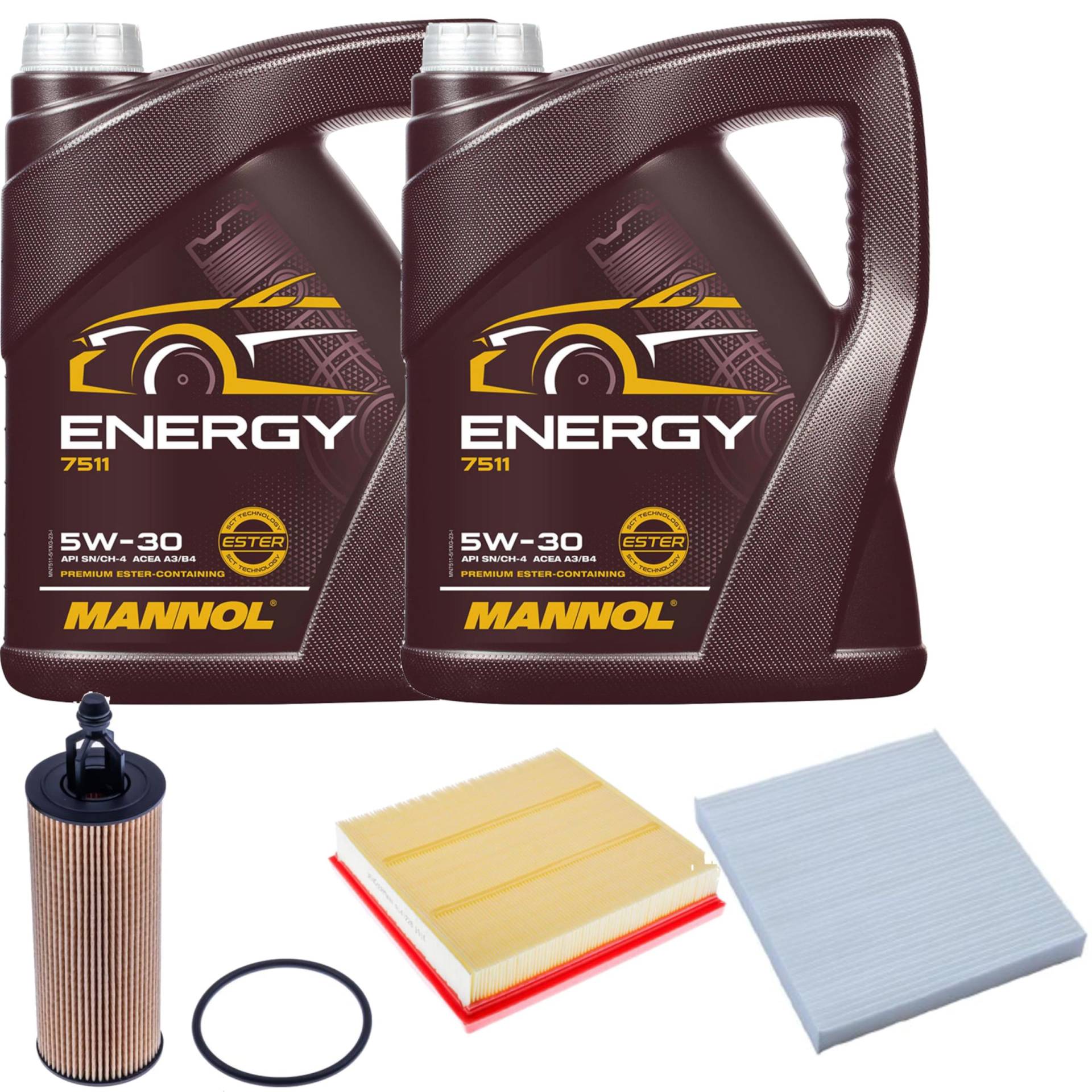 Inspektionspaket Wartungspaket Filterset mit Energy 5W-30 10L, Luftfilter, Innenraumfilter, Ölfilter von EISENFELS