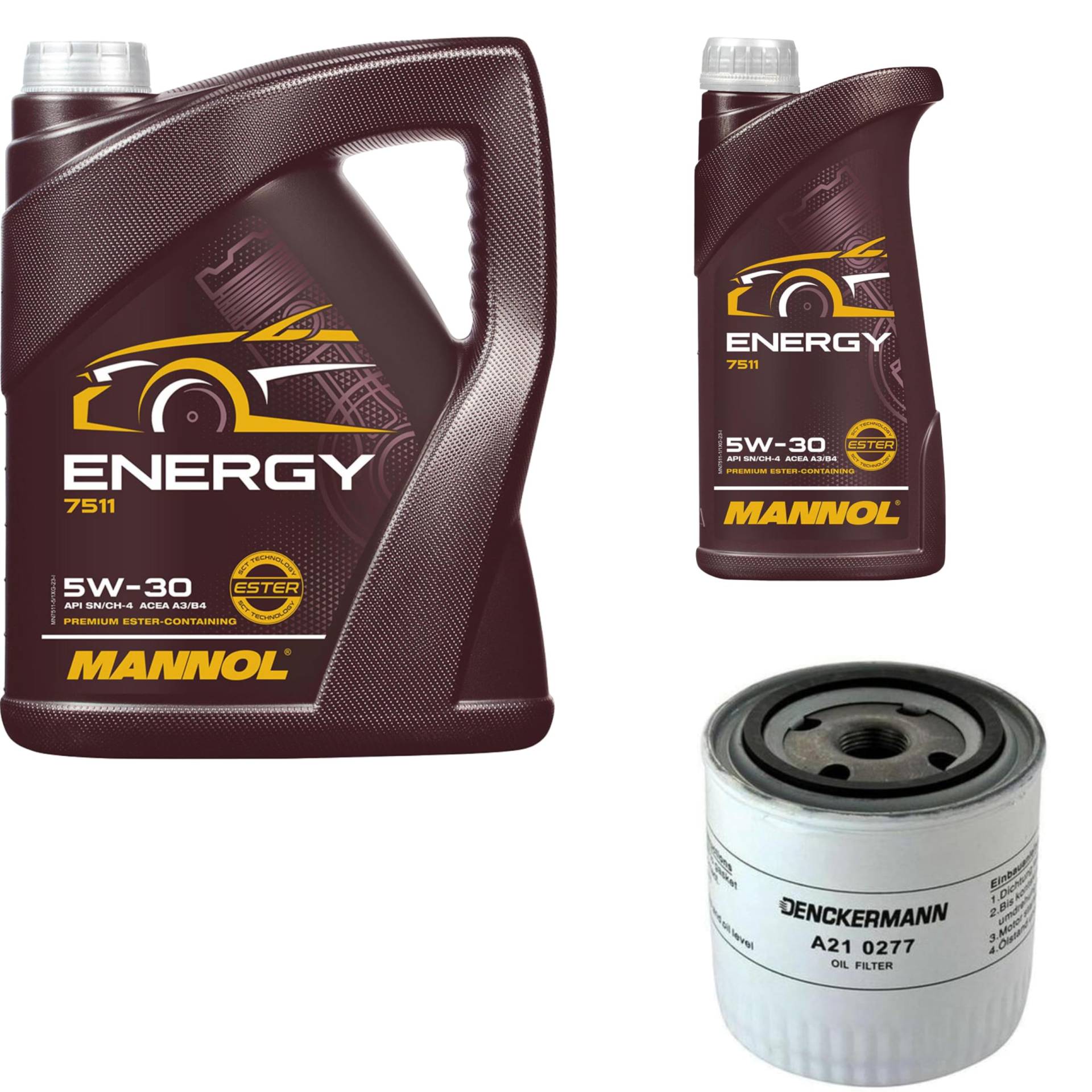 Inspektionspaket Wartungspaket Filterset mit Energy 5W-30 6L, Ölfilter von EISENFELS