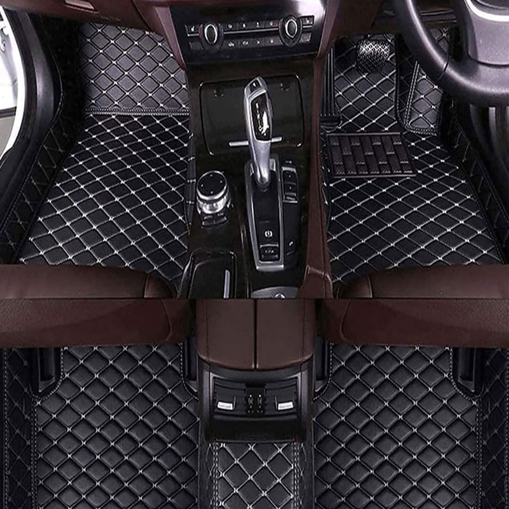 Vollflächige Auto Fußmatten Für MASERATI Quattroporte(4WD) 2013-2019, Maßgeschneiderte Schutzteppiche Fußpolster Schützende Teppich Interieur Accessoires,A/Single layer von EIZOFKWM