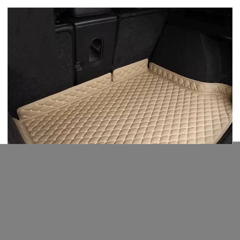 Kofferraummatte Auto Kofferraum Matte Für Cayenne 2011-2017 Hohe Seite Boot wasserdichte Hinten Cargo Abdeckung Teppich Pad Auto Schutzmatte (Farbe : Beige) von EKEGUY