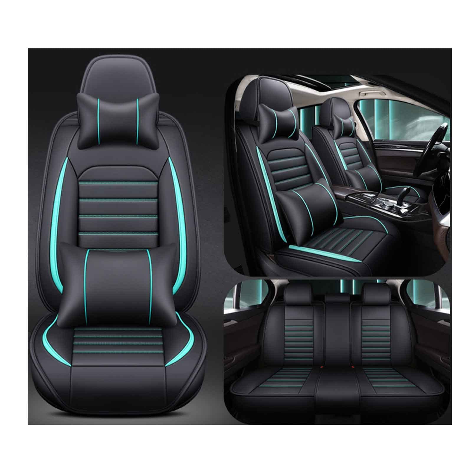 Sitzbezüge Auto Leder Autositzbezüge Universal Set Für Mercedes-Benz GLE GLE 300d V167 GLE 350 V167 GLE 400d V167 GLE 450 V167 Kissen 5-Sitz Vorne Hinten Sitz Protektoren Rutschfest Wasserdicht Langle von EKEGUY