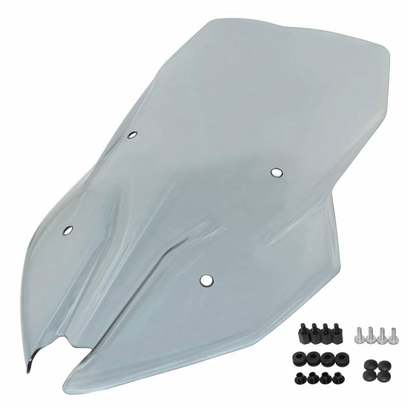 Windschild Motorrad Frontscheibe Windschutzscheibe Schild Windabweiser Für F900XR 2019-2021 Windabweiser(Smoke Grey) von EKEGUY