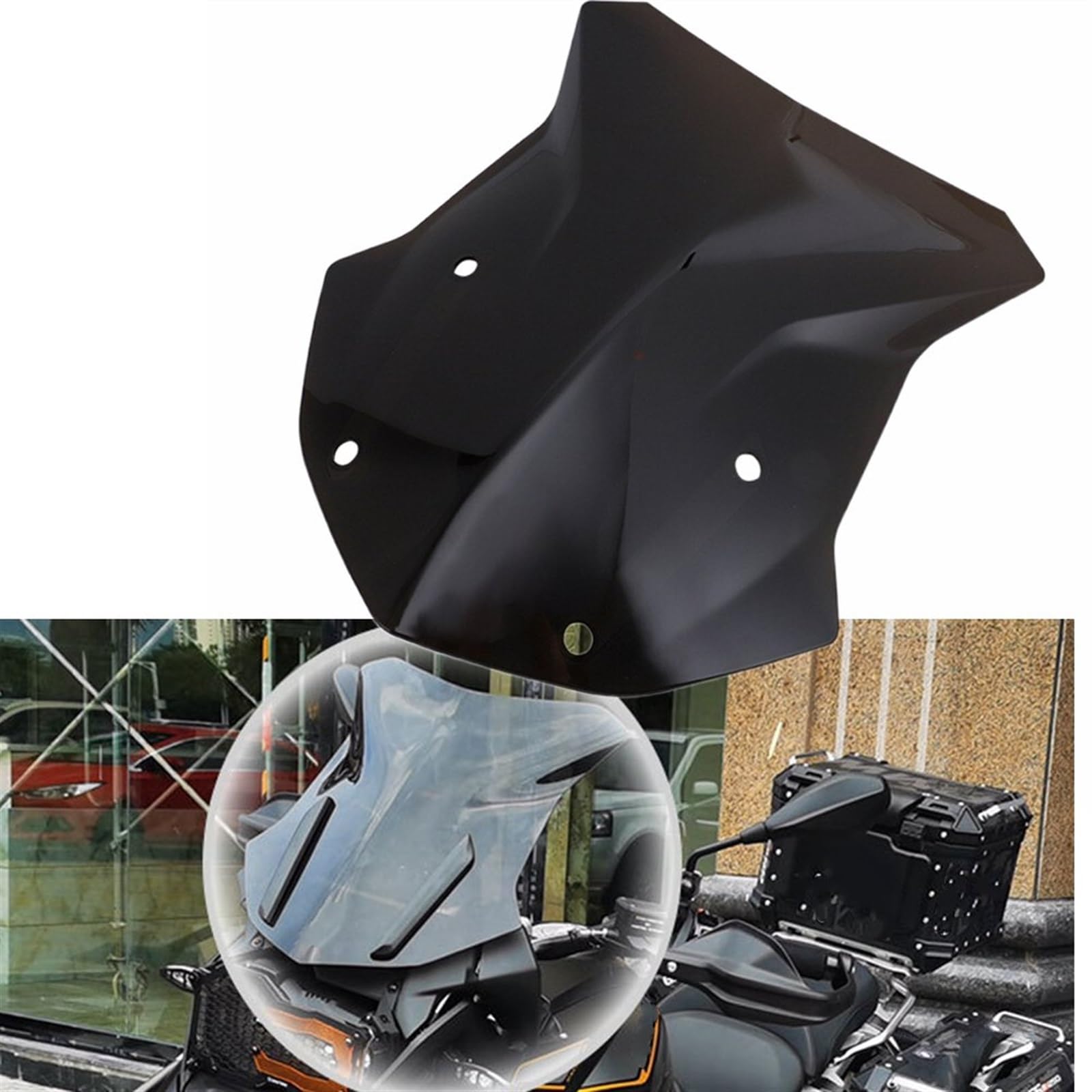 Windschild Windshield WindScreen for for R1200GS for R1250GS for ADV for Adventure Windabweiser(Smoke) von EKEGUY