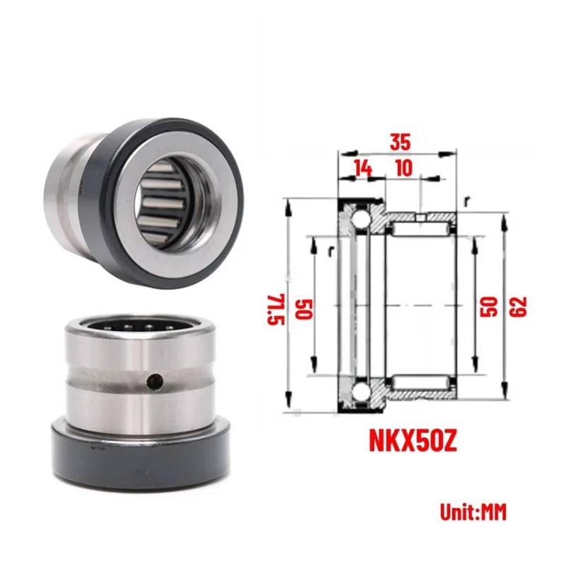 1PCS Combination Bearing Needle Roller Bearing NKX10ZTN NKX12Z NKX15 17 20 25 30 35 40 45 50 60 70Z EKFBQBGW(NKX50Z) von EKFBQBGW