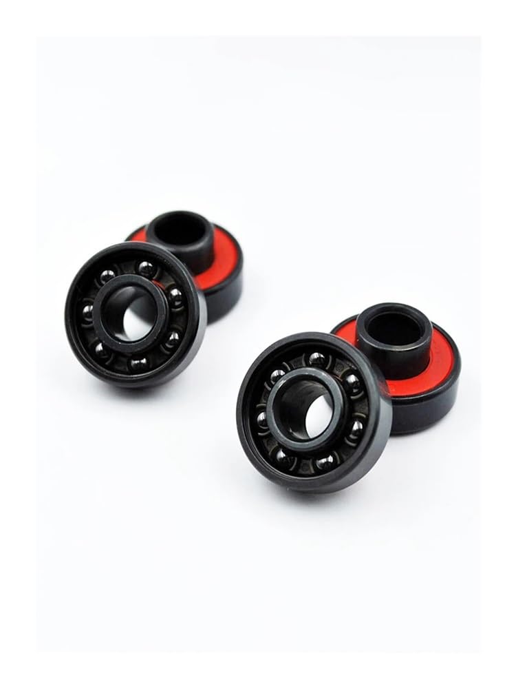 4pcs 608 2RS Hybrid Black Ceramic Ball Bearing 8 * 22 * 7mm Longboard Roller Skateboard Wheel Integrated Built in Spacers Bearings EKFBQBGW von EKFBQBGW