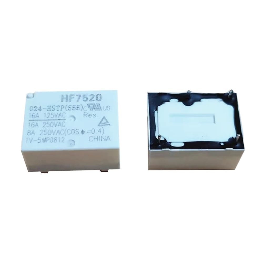 Relay HF7520-005-HSTP HF7520-012-HSTP HF7520-024-HSTP 16A 5V 12V 24V 4-pin EKFBQBGW(HF7520-024-HSTP,One Size) von EKFBQBGW