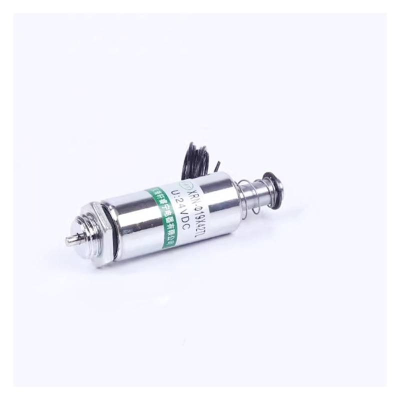 DC 12V oder 24V Hub 10mm Push Type Tubular Solenoid Elektromagnet mit Federrückstellung XRN-19 * 42TL(12V) von EKJSBWGN