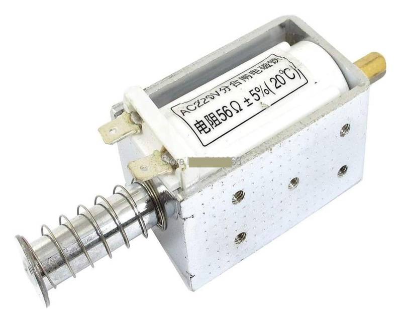 VS1 DC12V 24V 110V AC 220V 3A 3Kg Push-Pull-Solenoid-Elektromagnetantrieb mit offenem Rahmen(AC110V) von EKJSBWGN